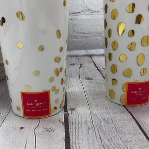 kate spade travel tumbler with straw ONLY designer preppy - Picture 2 of 4